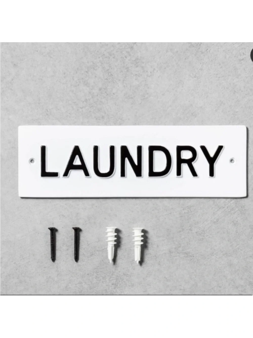 Hearth & Hand Magnolia Metal Laundry Wall Sign White / Black NEW